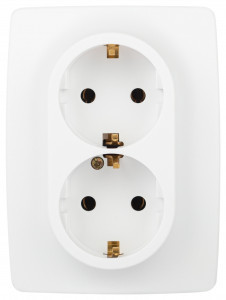 ЭРА 12 мех. роз. СУ 2 мест. 16А земля, белый матовый 12-2106-01М