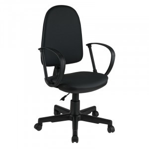 Кресло оператора Helmi HL-M30 "Престиж", кожзам черный Арт.342080