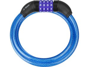 Замок ЗУБР "ПРОФЕССИОНАЛ", тросовый, кодовый, с изменяемым кодом, длина троса - 650мм, d 10мм