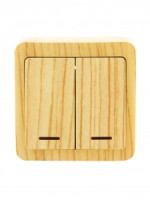 Lezard VIOLA выкл. ОУ 2 кл. (инд.) белёный дуб (корп. ABS) 751-5200-112