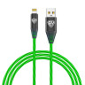 BY Кабель для зарядки Светящийся iP, 1м, 2.4А, Быстрая зарядка, подсв. зеленая, Герои, ЛЕШИЙ