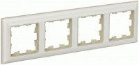 IEK BRITE Рамка СУ 4 мест. РУ-4-Бр пластик бежевый/жемчужный BR-M42-12-1-K10