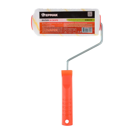 ЕРМАК Валик в сборе "полиэстер" 180мм, D40мм, ворс 18мм, ось 6мм