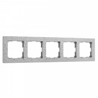 Werkel рамка СУ 5 мест. Hammer (серебряный) W0052406 a052530