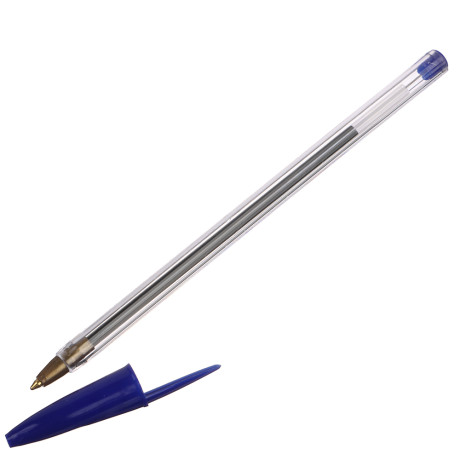 Ручка шариковая синяя, наконечник 0,7 мм, пластик, ПРОМО