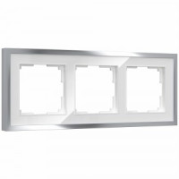Werkel рамка СУ 3 мест Baguette (белый/серебро) W0032850 a060232