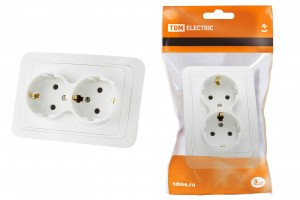 TDM Валдай роз. СУ 2 мест. 16А бел. (земля) (10!) SQ1804-0010