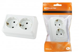 TDM Ладога роз. ОУ 2 мест. 16А бел. (земля) (10!) SQ1801-0019