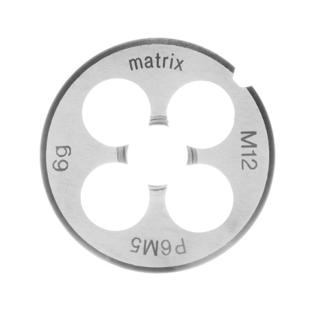 Плашка М12 х 1.75 мм, Р6М5 Matrix