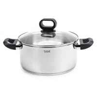 Кастрюля нерж сталь с крышкой Тиана 3,2 л стенки 0,6мм дно 4,5 мм, индукция TR-11009 TalleR