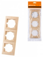 TDM Лама рамка 3 мест. вертикальная сосна SQ1815-0334