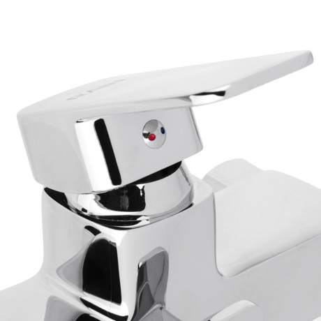 RAIN Смеситель для ванны Кремний, прямой излив 35см, душ. набор, картридж 35мм, латунь, хром