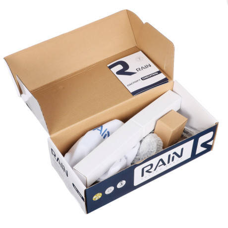 RAIN Смеситель для ванны Кремний, прямой излив 35см, душ. набор, картридж 35мм, латунь, хром