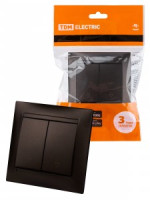 TDM ЛАМА выкл. СУ проход. 2 кл. 10А шоколад (10!) SQ1815-0507