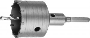 Коронка ЗУБР "МАСТЕР" буровая, коническая посадка центрирующего сверла, шестигранный хвостовик, в сб