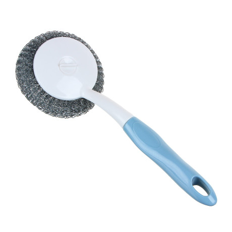 VETTA Губка металлическая для мытья посуды с ручкой, пластик, 25,5x9,5x6,5см, 2 цвета