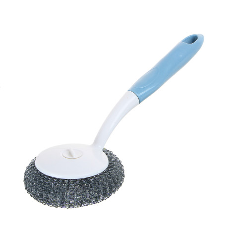 VETTA Губка металлическая для мытья посуды с ручкой, пластик, 25,5x9,5x6,5см, 2 цвета