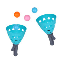 SILAPRO Набор Поймай мяч (ракетка 23х13см-2шт;  мяч 4шт) пластик