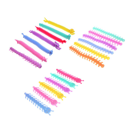 ИГРОЛЕНД Антистресс игрушка гусеница, TPR, 20-26см, 6 дизайнов