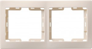 IEK КВАРТА РГ-2-ККм Рамка 2 мест. горизонт. крем. EMK20-K33-DM
