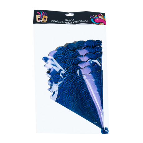 FNtastic Набор праздничных колпаков 20см, 6шт, бумага, полиэстер, 5 цветов