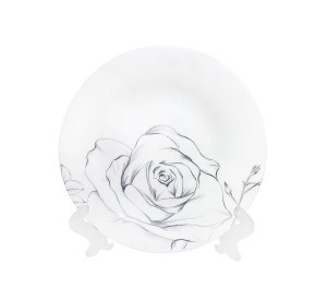 Тарелка десертная Эскиз розы 18см стеклокерамика (кратность 6шт!!!) МФК NRP70T/4