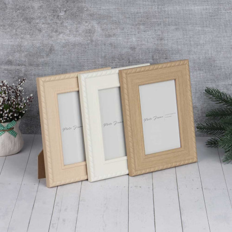 Фоторамка, 10х15 см, полистирол, 3 дизайна, арт.3-21