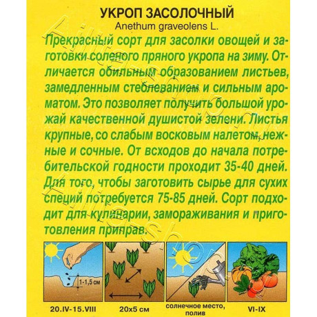 Укроп Засолочный Аэлита Ц