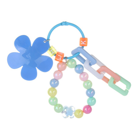 LADECOR Подвеска-брелок, ромашка с цепочкой, пластик, 6 цветов, 12см