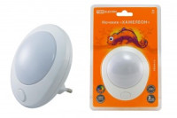 TDM св-к-ночник св/д 0,5W  &quot;Хамелеон&quot; d75мм, белый, с выкл. (10!) SQ0357-0007