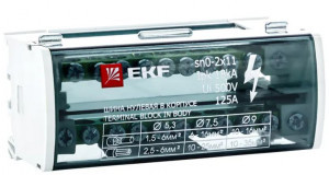 EKF шина нулевая в корпусе (кросс-модуль) 2х11, 125А sn0-2x11