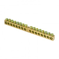 EKF Шина PEN "ноль-земля" 8х12мм 14 отв. латунь крепеж по центру розн. стикер PROxima sn0-125-14-c-r