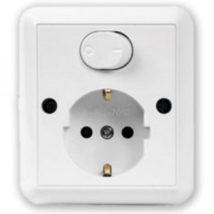 Bylectrica ПАРИТЕТ Блок мебельный (роз. 16А+1 кл. выкл 10А) СУ, крепл. на 2 лапки В-РЦ-7010