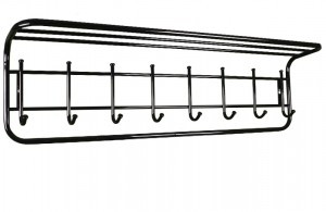 Вешалка с полкой (8 крюч.) 98*26,5*22см (черн.) ВСП169Ч под заказ ЗМИ