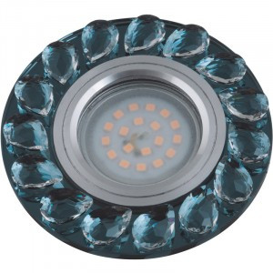 Fametto DLS-P107-2001 MR16 св-к встр. Peonia Круг Металл хром 90(65)x20 Стекло Дымчато-серый