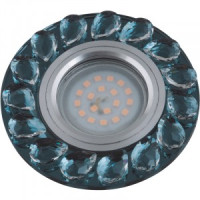 Fametto DLS-P107-2001 MR16 св-к встр. Peonia Круг Металл хром 90(65)x20 Стекло Дымчато-серый