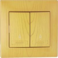 Lezard Мира выкл. СУ 2 кл. 10А (проходн.) ольха (корпус PC) 701-0701-106