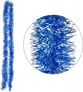 Мишура SYMTA-1623102 ПЭТ, 2м 6 слоев, синий с белой окантовкой Волшебная страна