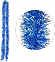 Мишура SYMTA-1623102 ПЭТ, 2м 6 слоев, синий с белой окантовкой Волшебная страна