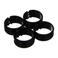 Кольца для шторы в ванную тм VETTA, 12шт, d 4,5 см, пластик, цвет черный