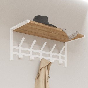 Вешалка с полкой Торонто 21Д (5 крюч.) 67*27*27см (белый)  ВСПТ21ДБ под заказ ЗМИ