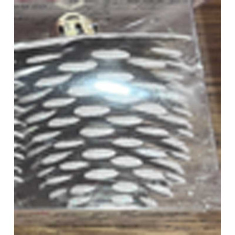 Шар 9DC5-H32B-19 5шт 9см "Шишка" шоколадная с белой каймой (288)