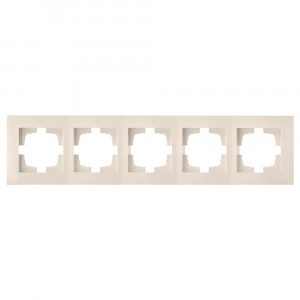 Bylectrica НОВЫЙ СТИЛЬ рамка 5 мест. СУ беж., (ЮЛИГ.735212.555 бежевый)