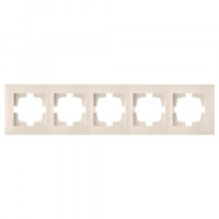Bylectrica НОВЫЙ СТИЛЬ рамка 5 мест. СУ беж., (ЮЛИГ.735212.555 бежевый)
