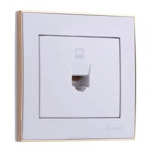 Lezard RAIN роз. компьют. СУ 1 мест. бел. с бок. вст. золото (корпус PC) 703-0226-139