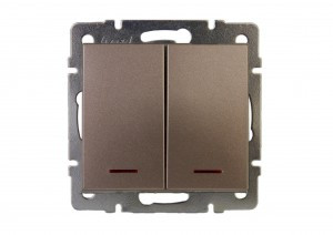 Lezard RAIN мех. выкл. СУ 2 кл. бронза матовый, инд. (корпус PC) 703-3188-112