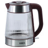 LEBEN Чайник электрический стеклянный 1,8л 1850 Вт рифленое стекло, бордовый