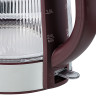 LEBEN Чайник электрический стеклянный 1,8л 1850 Вт рифленое стекло, бордовый
