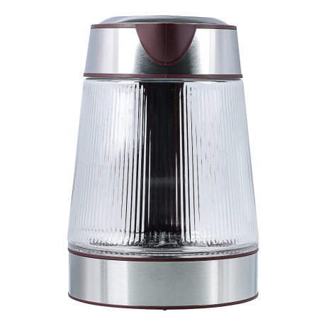 LEBEN Чайник электрический стеклянный 1,8л 1850 Вт рифленое стекло, бордовый