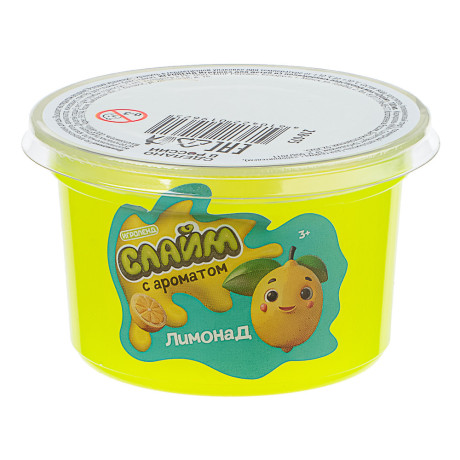 ИГРОЛЕНД Игрушка для детей из полимерных пластичных масс, "Слайм" с ароматом, 100 мл, 6 дизайнов